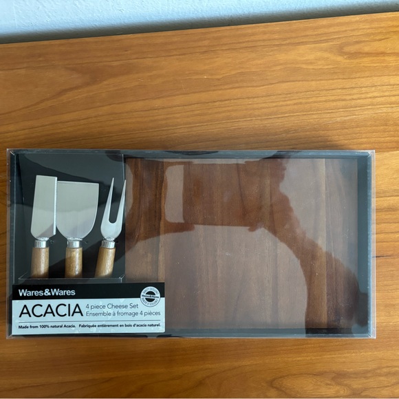Wares&Wares 4 Pieces Knife Set 100% Natural Acacia